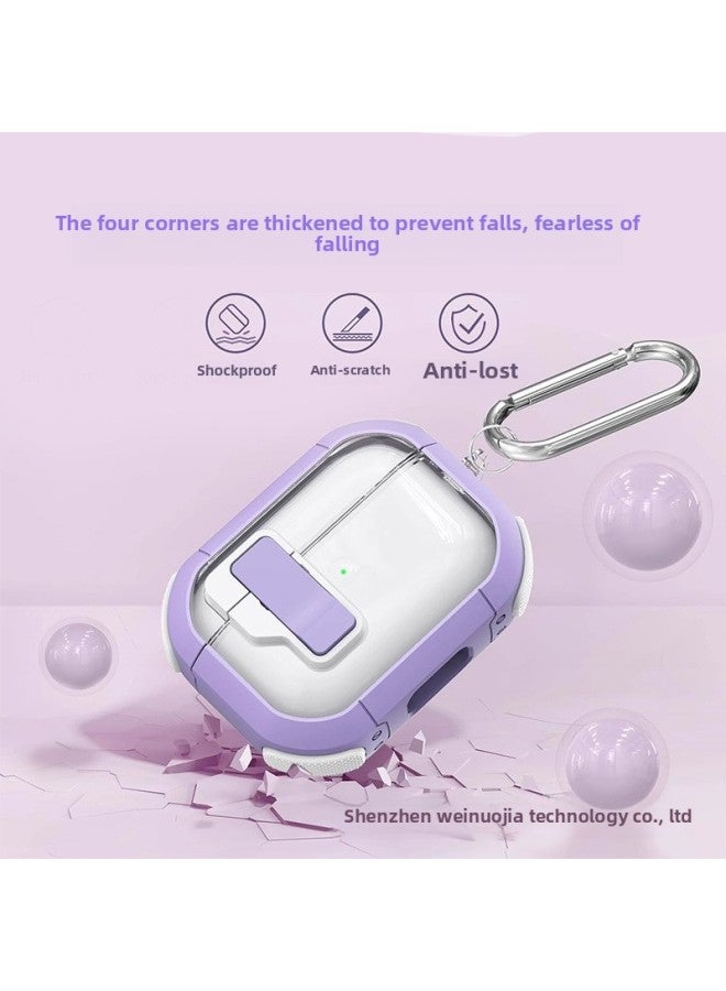Loquat AirPods4 Protective Cover For Apple Earphone Case Transparent Storage Box Airpods Pro2 Headphone Protective Case-Color:Pink-Applicable Models:Airpods Pro(2020)  - Image 2