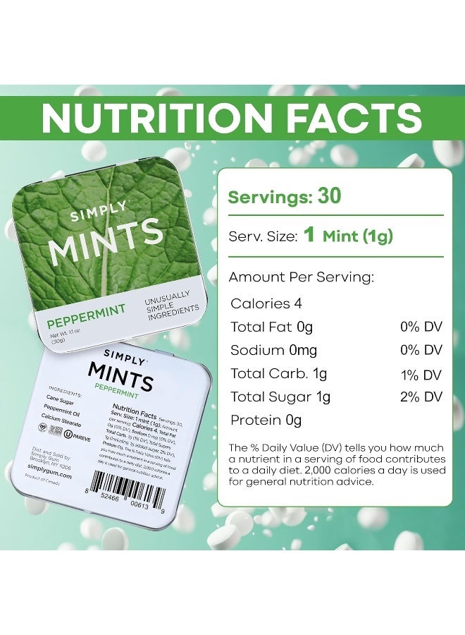 Simply Mints Peppermint Breath Mints - Pack of Six - Image 2