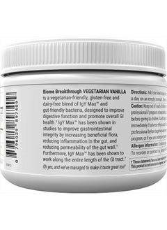 BiOptimizers Biome Breakthrough Repair Powder - Vegetarian Vanilla - Contains Probiotics for Men and Women - Gas & Bloating Relief - GI Revive - Improves Gut Health - 30 Servings - 150g  - Image 3