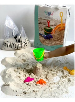 SAND BEACH Sterile white sand weighing 10 kilograms, natural, washed and refined, filtered without dust, safe for children from allergies and skin diseases.  - Image 1
