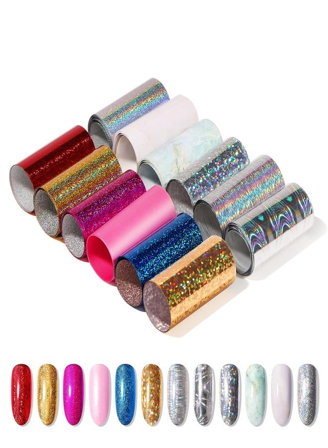 Bluesky Transfer Foil Kit with 12 Trasfer Foil and 1 Foil Gel for Nail Art - Image 2