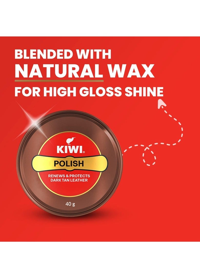 Kiwi Polish Dark Tan Leather  - Image 3