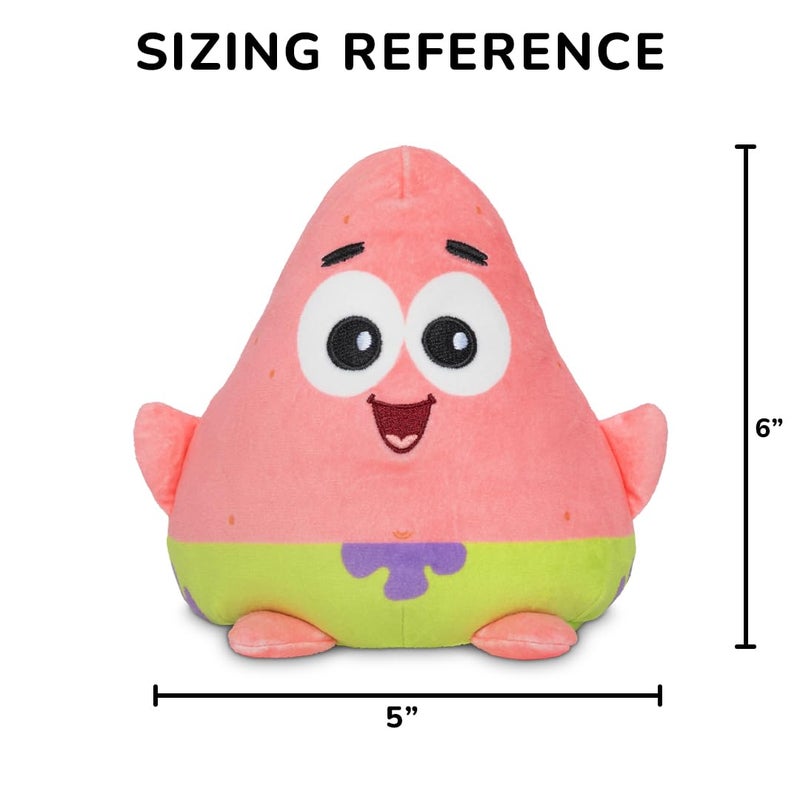 TeeTurtle Reversible Spongebob Squarepants Patrick Star 6-Inch Two-Sided Flip Plush Toy with Embroidered Details - Cute Mini Collectible Plush for Kids, Teens, and Adults - Image 2