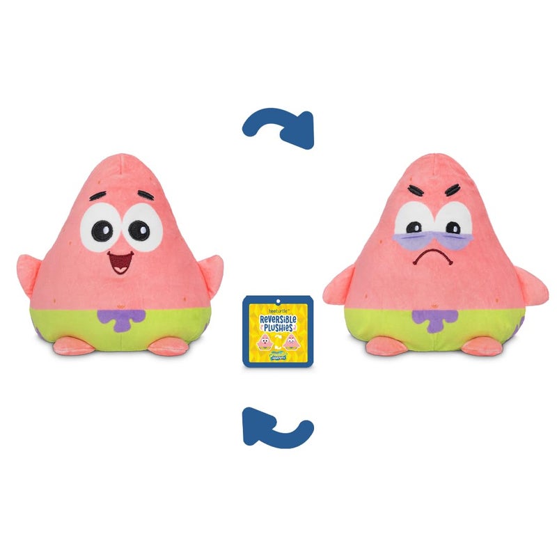 TeeTurtle Reversible Spongebob Squarepants Patrick Star 6-Inch Two-Sided Flip Plush Toy with Embroidered Details - Cute Mini Collectible Plush for Kids, Teens, and Adults - Image 4