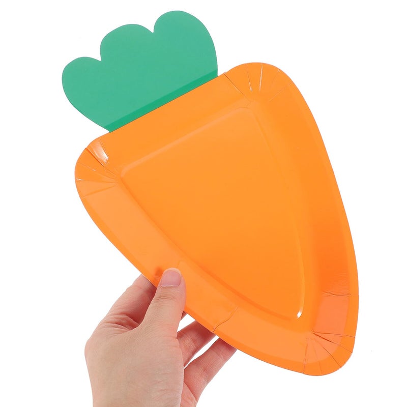 Carrot Shaped Paper Plates 24 Pieces Easter Party Dinnerware For Spring Holiday Gathering - Image 5