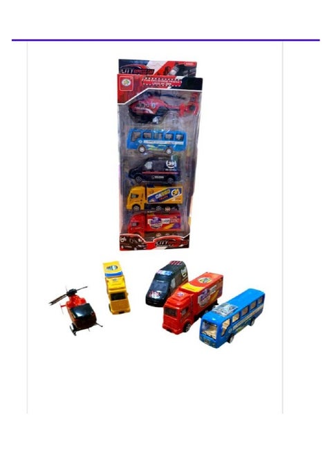 Children's toy, toy car set of 5 in a box of shapes, from Al-Safwa Toys