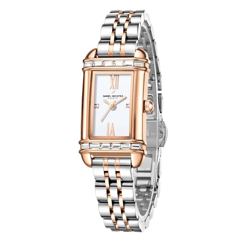 Daniel Hechter Paris Square Dial Watch for Women with Roman Indices and Stainless Steel Strap - Image 1