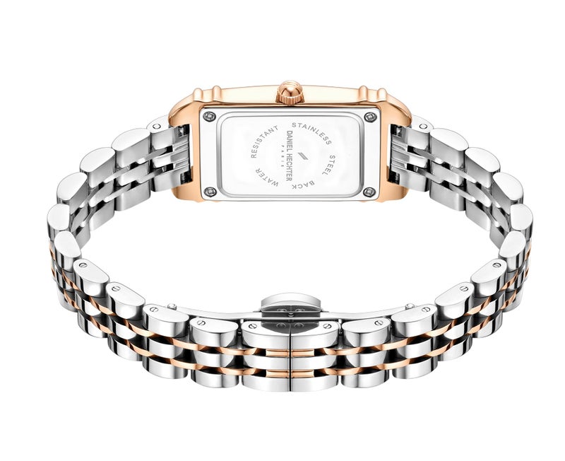 Daniel Hechter Paris Square Dial Watch for Women with Roman Indices and Stainless Steel Strap - Image 5