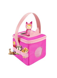 Annmore Carrying Bag For Toniebox And Tonies Figures With Cover For Tonies Ears Storage Case For Toniebox Characters And Accessories Pink  - Image 1