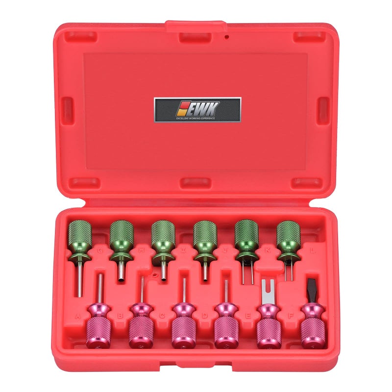 EWK 12 Pcs Universal Automotive Wire Electrical Terminal Release Connector Removal Tool Kit - Image 1