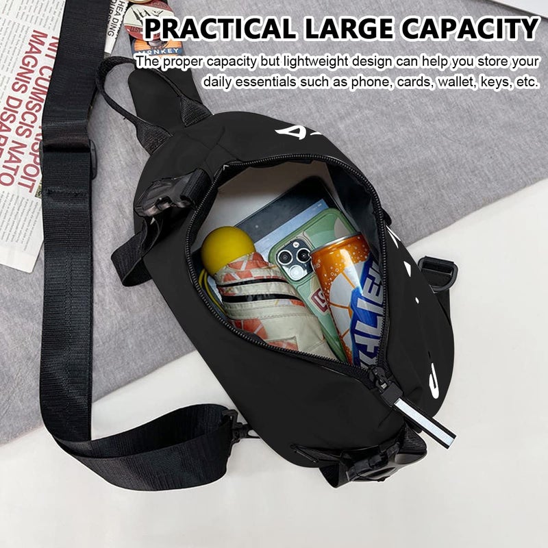 GUSTAVE ® Crossbody Bag for Men Women with Badges, Waterproof Sling Bag Large Shoulder Bag with Adjustable Strap for Commuting Travel Outdoor Activities Cycling - Image 3