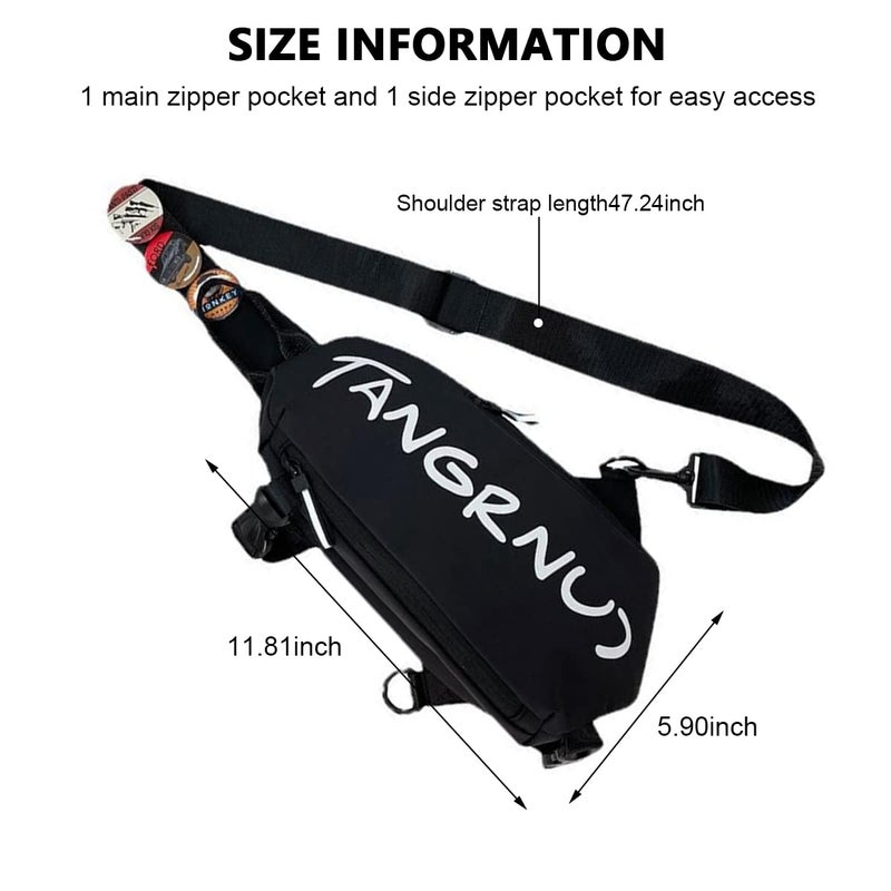 GUSTAVE ® Crossbody Bag for Men Women with Badges, Waterproof Sling Bag Large Shoulder Bag with Adjustable Strap for Commuting Travel Outdoor Activities Cycling - Image 5