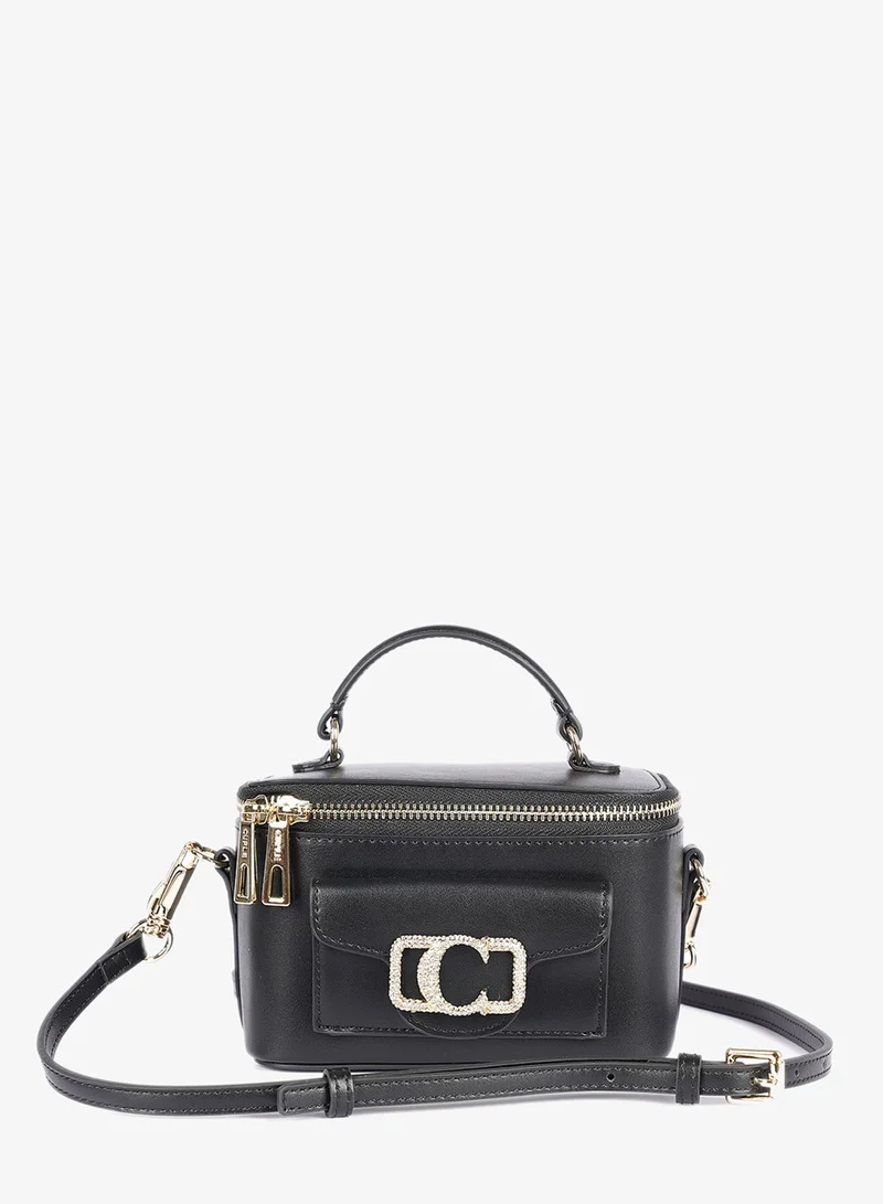 Cuple Black Crossbody box shaped shoulder strap handbag for Women | Best Price UAE
