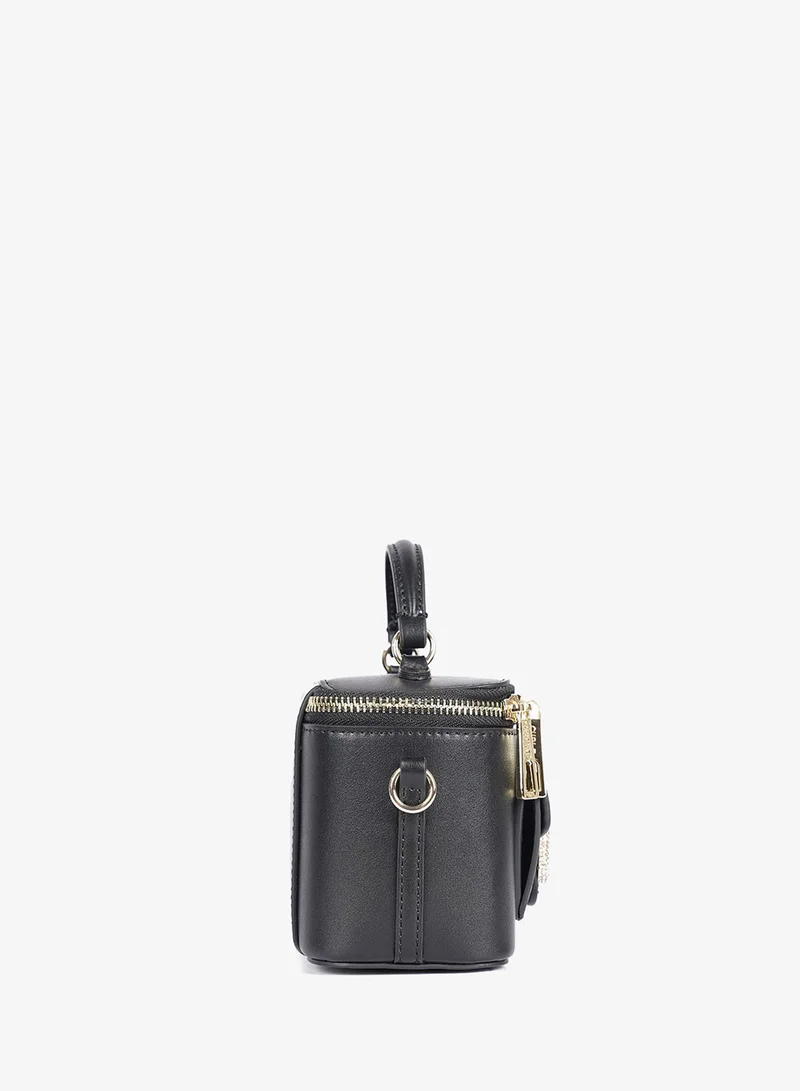 Cuple Black Crossbody box shaped shoulder strap handbag for Women | Best Price UAE