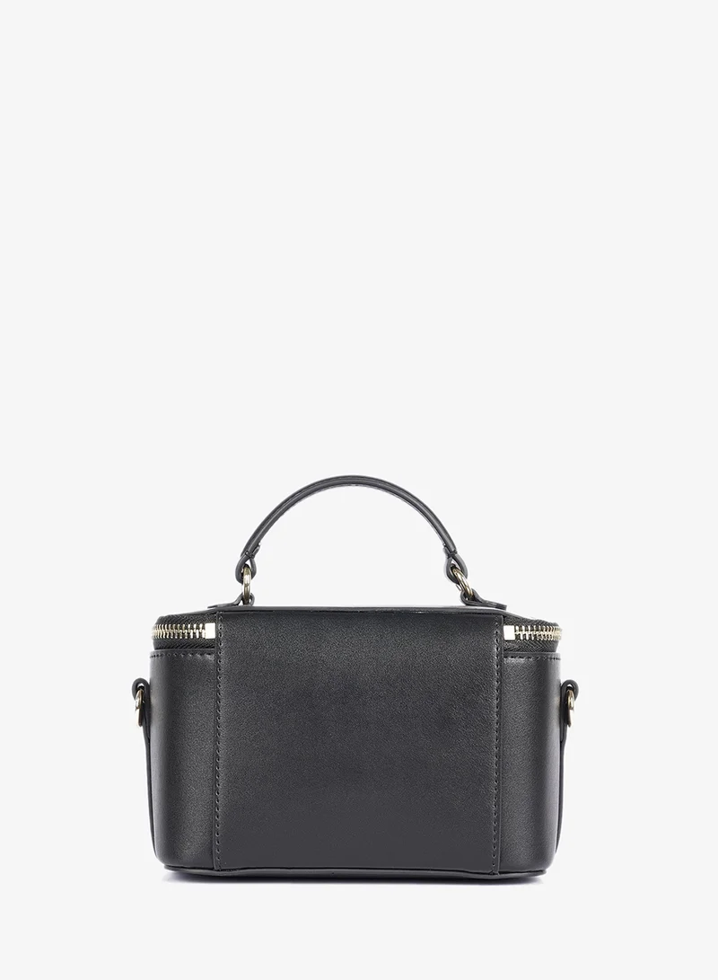 Cuple Black Crossbody box shaped shoulder strap handbag for Women | Best Price UAE