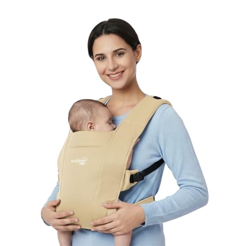 haus & kinder Enlace Baby Carrier Soft & Ergonomic Infant Carrier With Adjustable Straps,Hands-Free Design For Newborns (Age 0-18M,Weight 3.2-11.3 kg) Breathable,Lightweight,Machine Washable (Navy) - Image 1