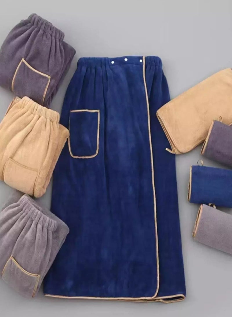 1pc Random Men Bath Skirt & 1pc Towel - Image 1