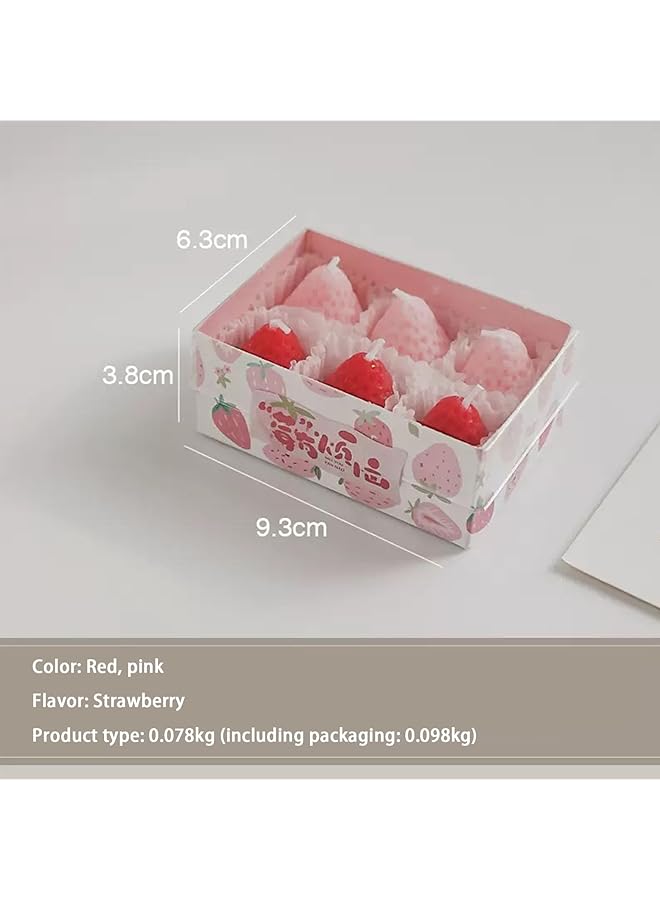 erorex Scented Candles Natural Soy Wax Aromatherapy Candle Cute Decorative Shaped Candles Gifts Candles For Home Scented Ideal For Birthday Christmas Thanksgiving Mother'S Day Strawberry - Image 2