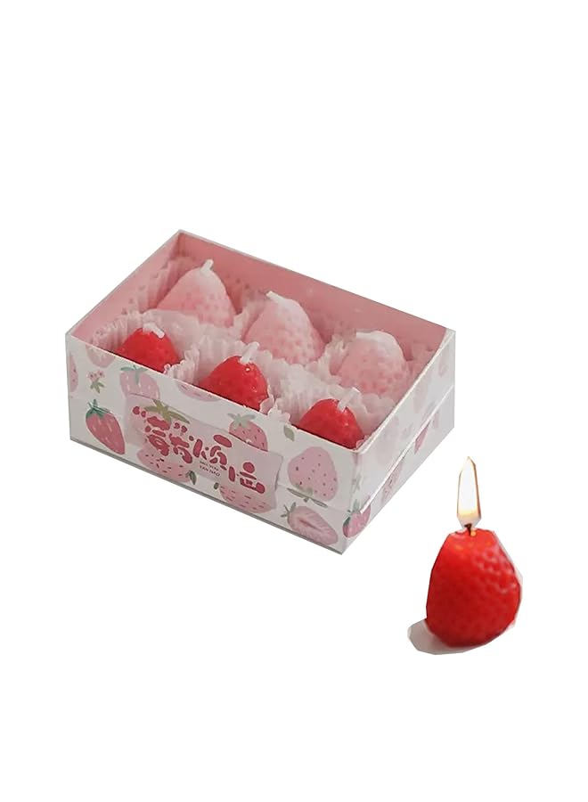 erorex Scented Candles Natural Soy Wax Aromatherapy Candle Cute Decorative Shaped Candles Gifts Candles For Home Scented Ideal For Birthday Christmas Thanksgiving Mother'S Day Strawberry - Image 1
