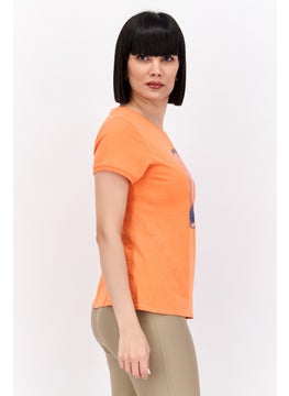 Brooks Women Sportswear Fit Short Sleeve Running Top, Orange  - Image 2