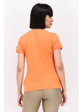 Brooks Women Sportswear Fit Short Sleeve Running Top, Orange  - Image 3