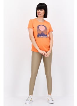 Brooks Women Sportswear Fit Short Sleeve Running Top, Orange  - Image 4