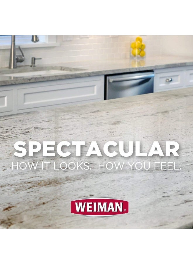 Weiman ويمن لتنظيف وحماية وتلميع الحجر الجرانيت - 24 أونصة - تركيبة خالية من الخطوط وذات درجة حموضة محايدة للاستخدام اليومي على الحجر الطبيعي الداخلي والخارجي - Image 1