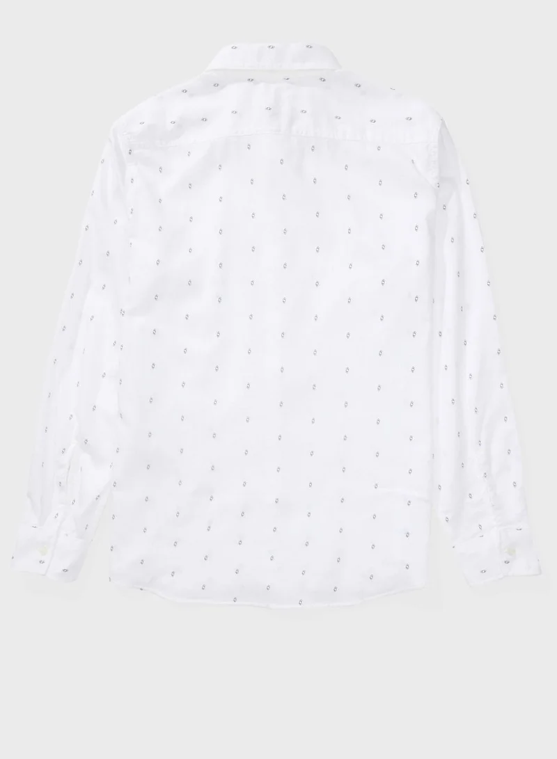 American Eagle Printed Slim Fit Shirt