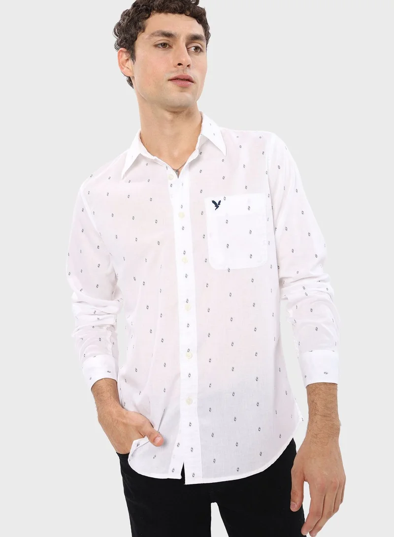 American Eagle Printed Slim Fit Shirt