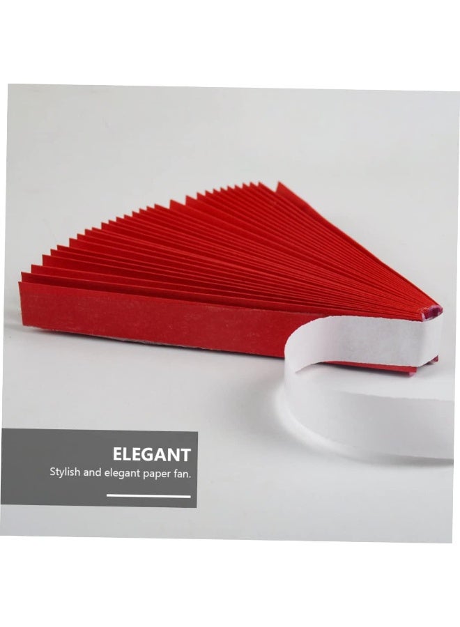 2sets Red Paper Hanging Fans for Christmas and Wedding Decorations Decorative Paper Fan for Festive Celebrations and Home Decor - Image 2