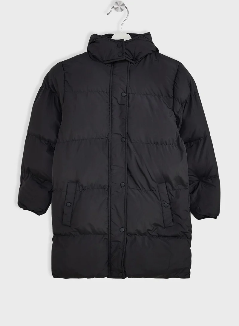 Ruby Tuesday Girls Padded Hooded Longline Jacket