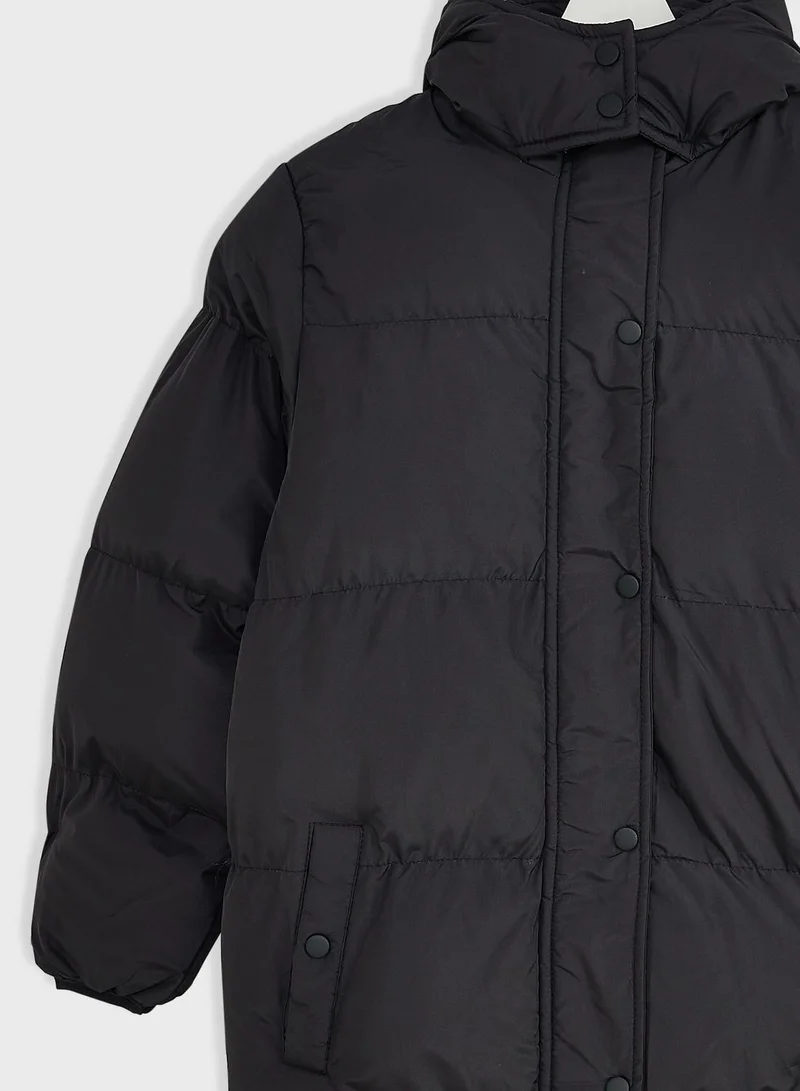 Ruby Tuesday Girls Padded Hooded Longline Jacket
