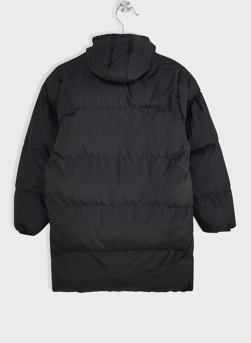 Ruby Tuesday Girls Padded Hooded Longline Jacket