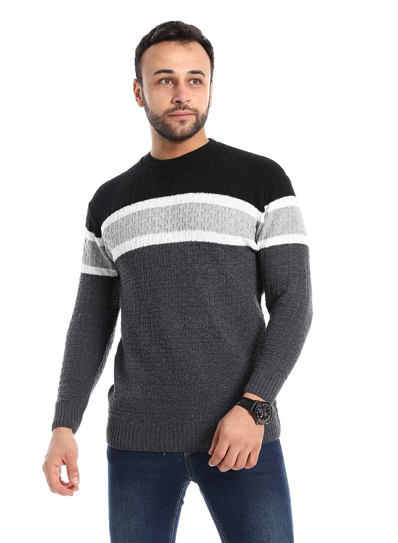 Caesar Wool Mens Pullover With Multi Design - Image 1
