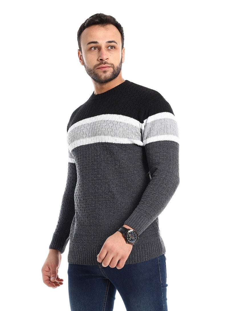 Caesar Wool Mens Pullover With Multi Design  - Image 3