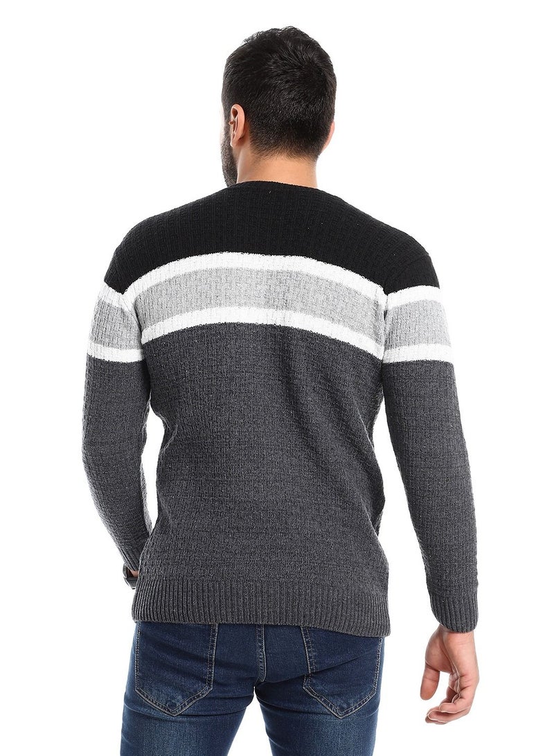 Caesar Wool Mens Pullover With Multi Design  - Image 4