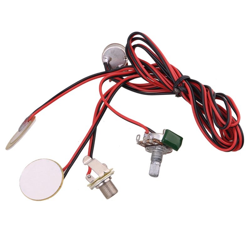 Lovermusic Copper Sheet Dia 1.02inch Pre-wired Pickup Piezo Transducer Pickups Guitar Ukulele Mandolin Instrument - Image 1