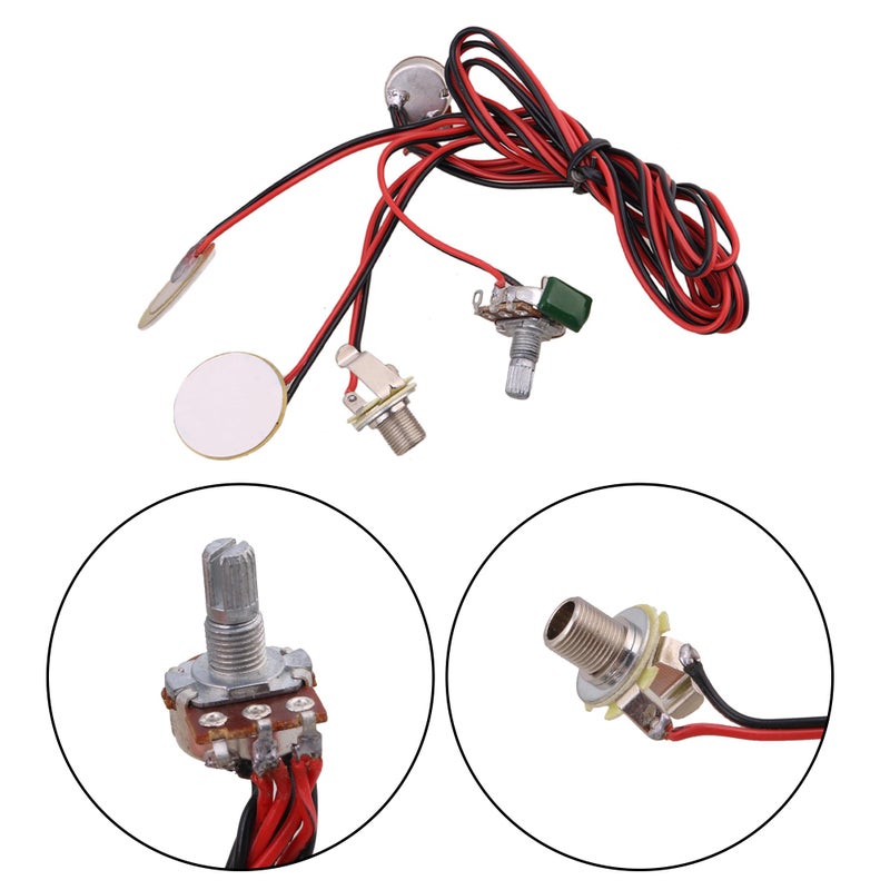 Lovermusic Copper Sheet Dia 1.02inch Pre-wired Pickup Piezo Transducer Pickups Guitar Ukulele Mandolin Instrument - Image 5