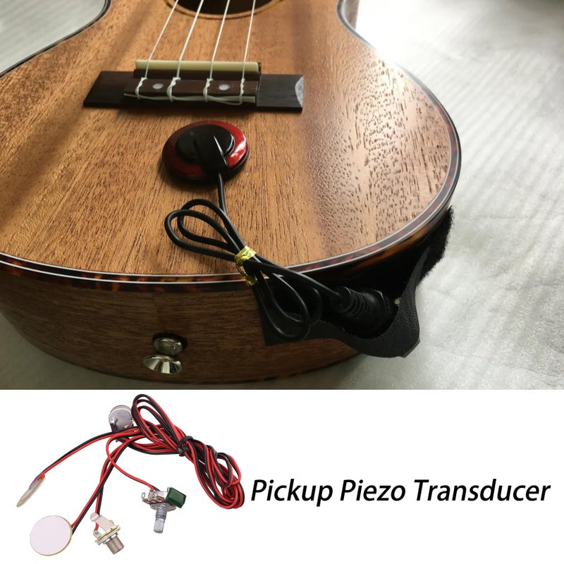 Lovermusic Copper Sheet Dia 1.02inch Pre-wired Pickup Piezo Transducer Pickups Guitar Ukulele Mandolin Instrument - Image 2