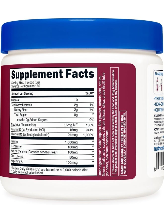 Nutricost Energy Drink Powder (Grape) (60 Servings) - Pre Workout Supplement with Natural Flavors - Non-GMO, Gluten-Free - Image 3