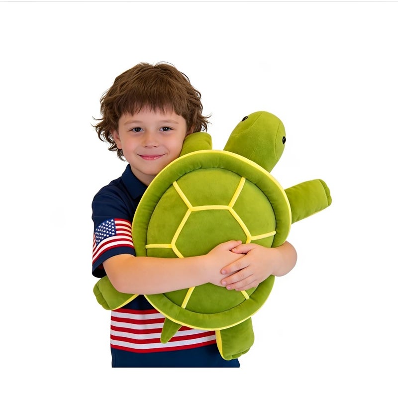 OPHRBU Sea Turtle Plushie Toy18 Sea Turtle Stuffed Animals Plush Green Soft Plush Toys Hugging PillowsTortoise Plush Toys Doll Valentines Day Birthday Gifts for Kids Girls Girlfriend Green18 inches - Image 2