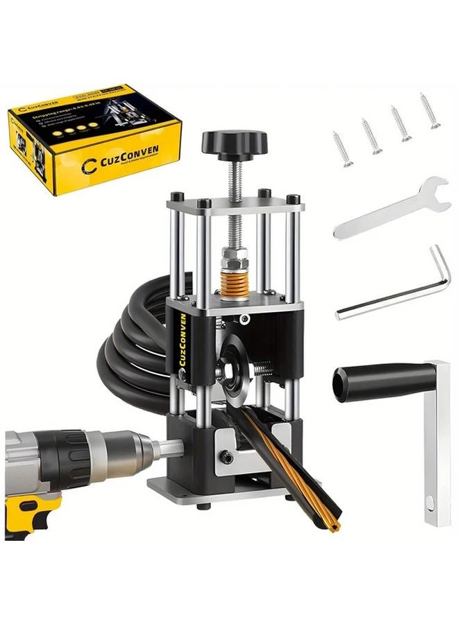 1pc Manual Wire Stripper Adjustable Hand Crank Cable Stripping Machine Metal Finish - Image 1