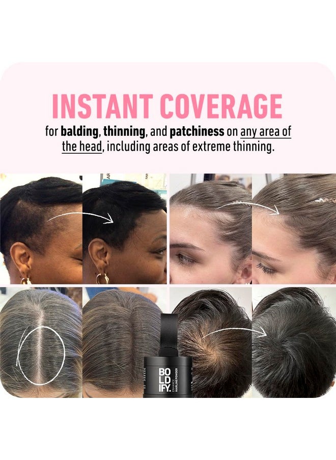 Boldify E Powder (Dark Brown) + Hair Fiber (Dark Brown): Boldify Bundle That Instantly Conceals Hair Loss Hair Powder For Thinning Hair, Root Cover Up  - Image 2