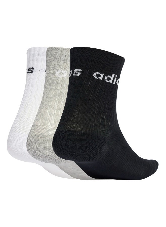 Adidas Linear Kids Crew 3 Pairs Per Pack Socks - Image 2