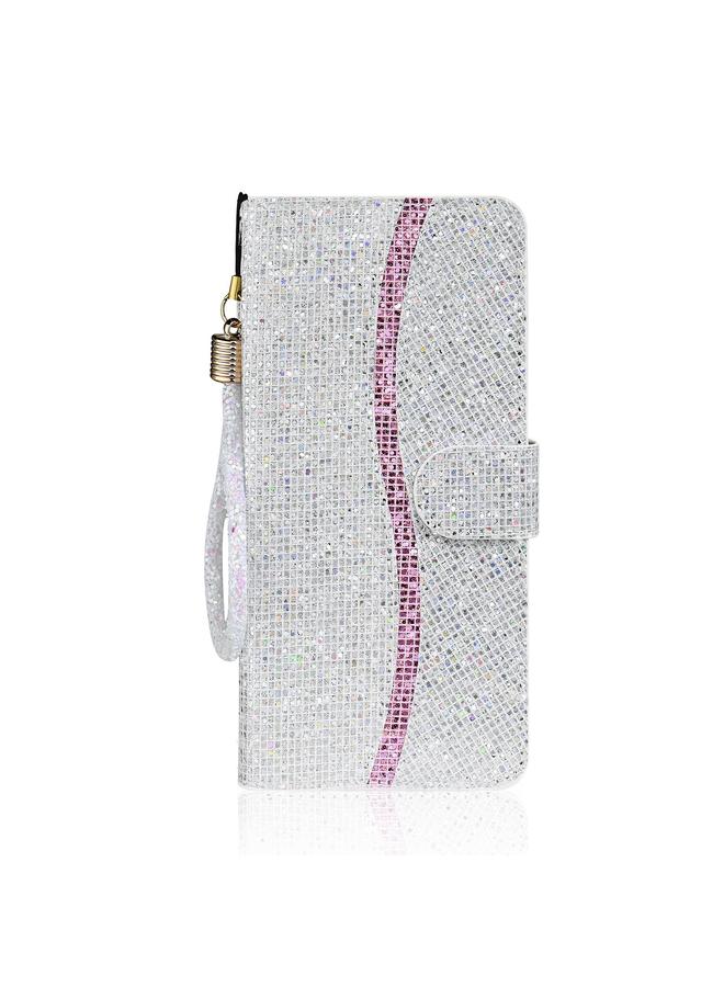 Zaboon Case For iPhone 13 Pro Glitter Powder Horizontal Flip Leather Case with Card Slots & Holder & Lanyard - Image 2