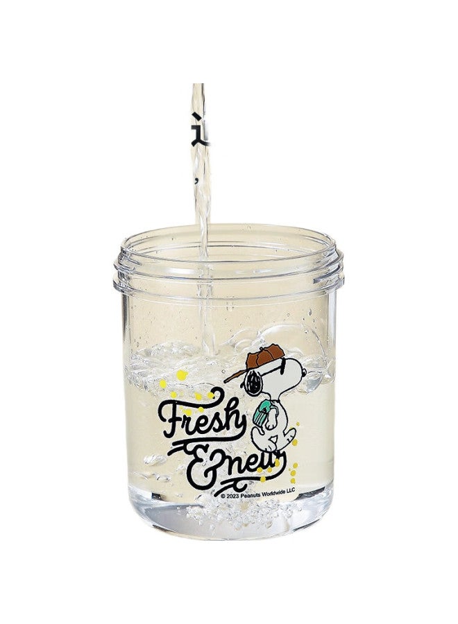 Snoopy Straw Water Bottle For Women, Stylish Portable Summer Plastic Cup For Children And Students, Dual-use Large Capacity Drinking Cup, Handheld Water Bottle, Pink - Image 2