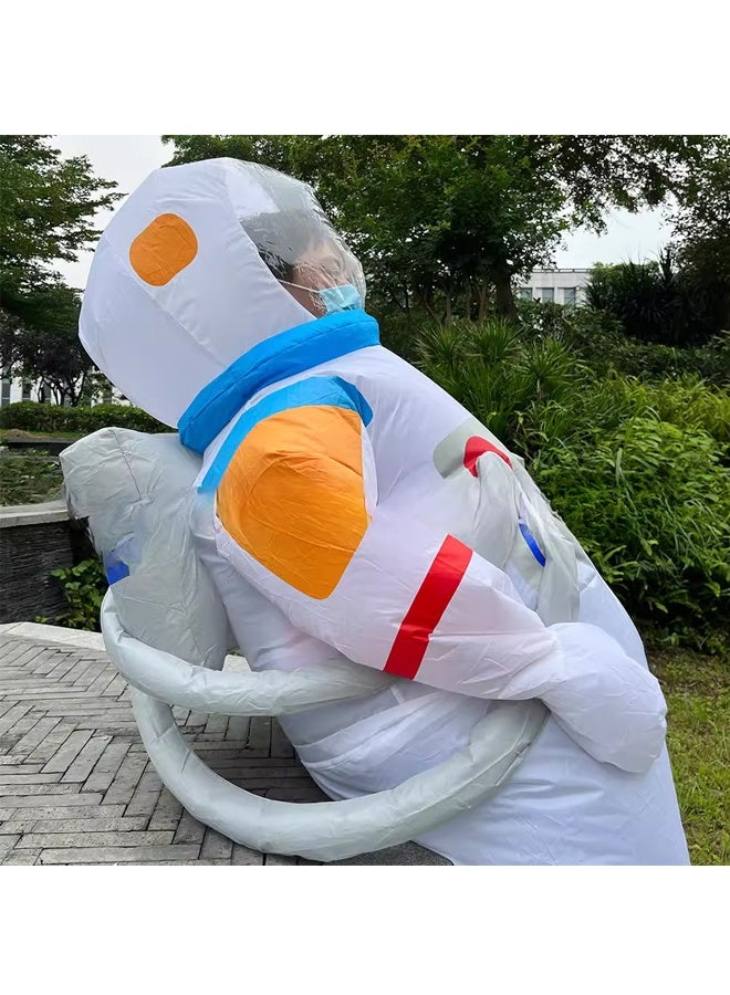 Adult Astronaut Spaceman Inflatable Costume -Space Suit with Simulation 3D Oxygen Tank- Quick Inflate with Built-in Fan,  - for Halloween, Cosplay, Space Themed Parties & STEM Events - Image 5