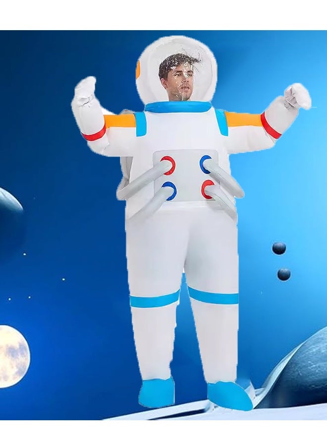 Adult Astronaut Spaceman Inflatable Costume -Space Suit with Simulation 3D Oxygen Tank- Quick Inflate with Built-in Fan,  - for Halloween, Cosplay, Space Themed Parties & STEM Events - Image 3