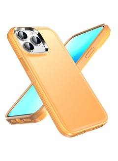 Generic Case Cover For iPhone 13 Double Solid Color Armor Phone Case Orange 