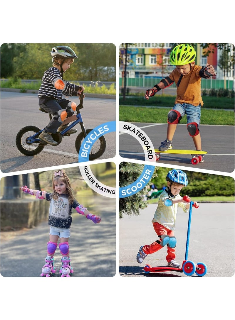 مجموعة سيفتي معدات حماية رياضية للاطفال ، واقيات حماية للمعصم والركبة والكوع، للتزلج وركوب الدراجة والسكوتر، 6 قطع (من عمر 3 الى 10 سنوات، متعدد الألوان ) - Image 4